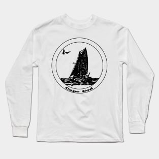Cape Cod - Gaff Rigged Cutter Sailboat Long Sleeve T-Shirt